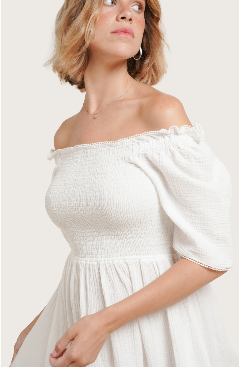 Nom Maternity Raquel Maternity & Nursing Dress, Alternate, color, White