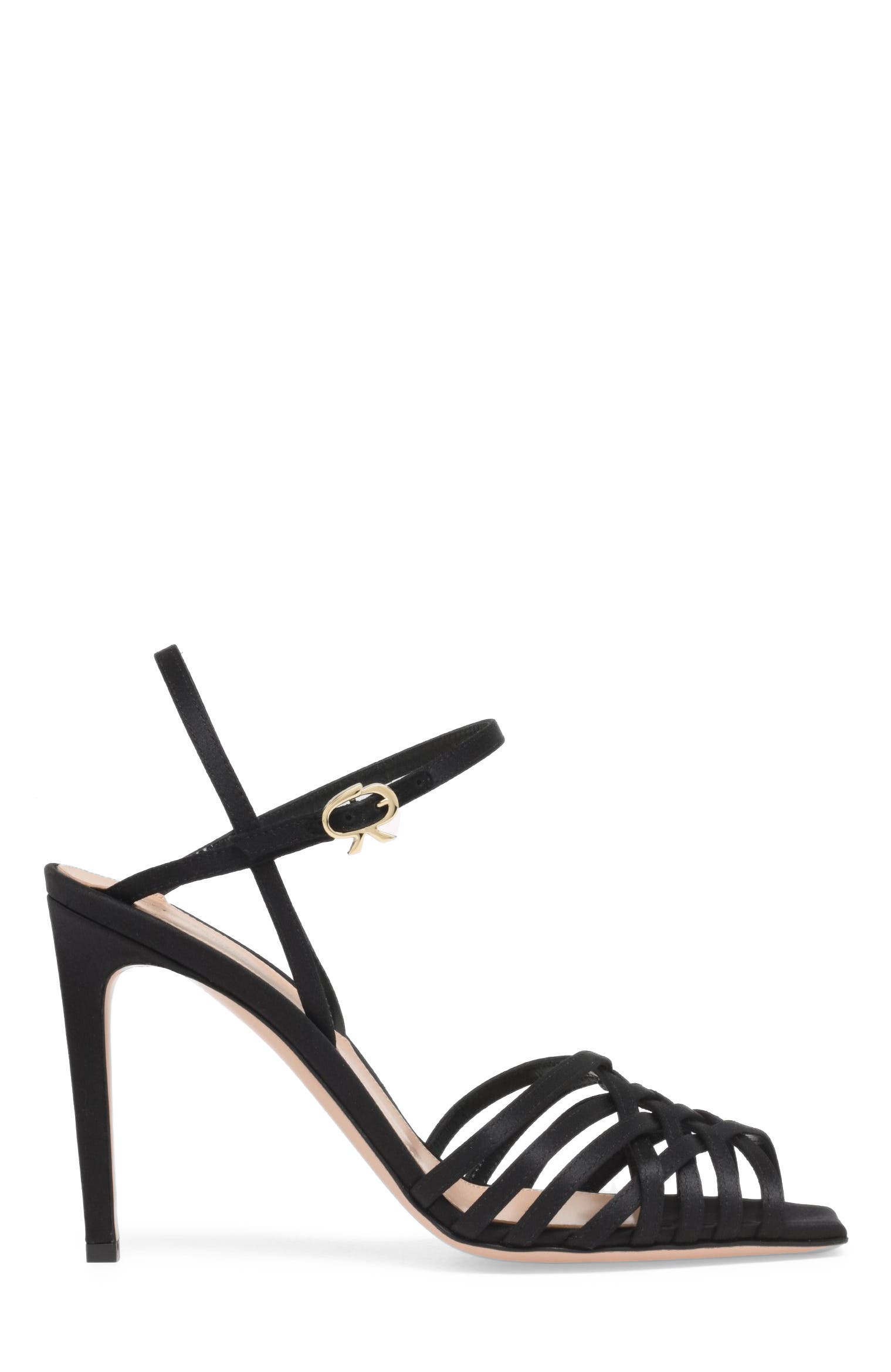 Gianvito Rossi Kerry Sandal, Main, color, Black Fabric