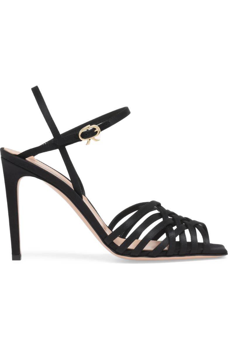 Gianvito Rossi Kerry Sandal, Main, color, Black Fabric