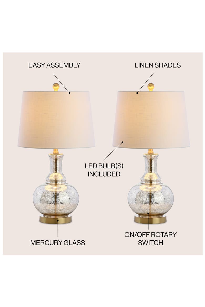 Lavelle 25" Glass LED Table Lamp, Alternate, color, Mercury Silver