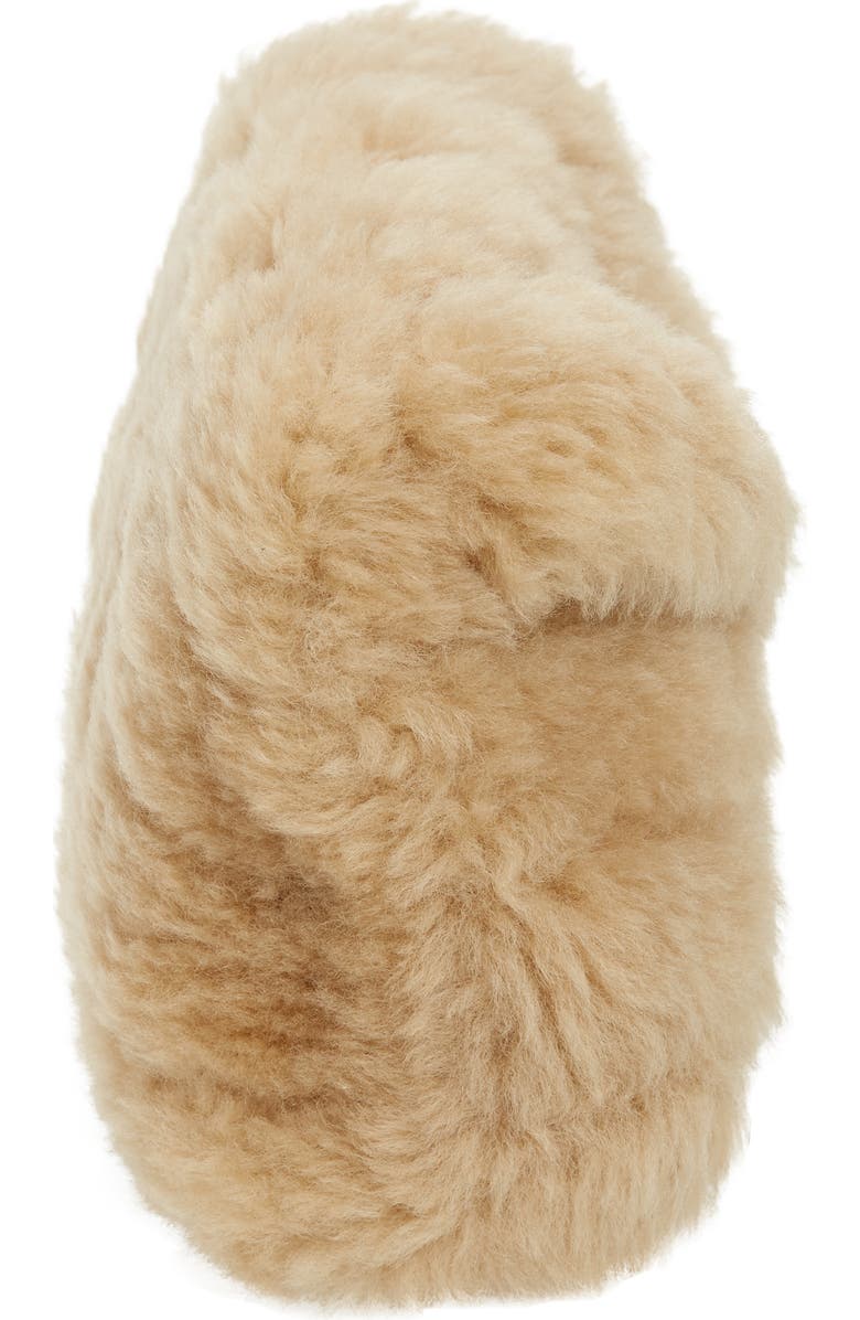Saint Laurent Small Lou Puffer Genuine Shearling Pouch, Alternate, color,
