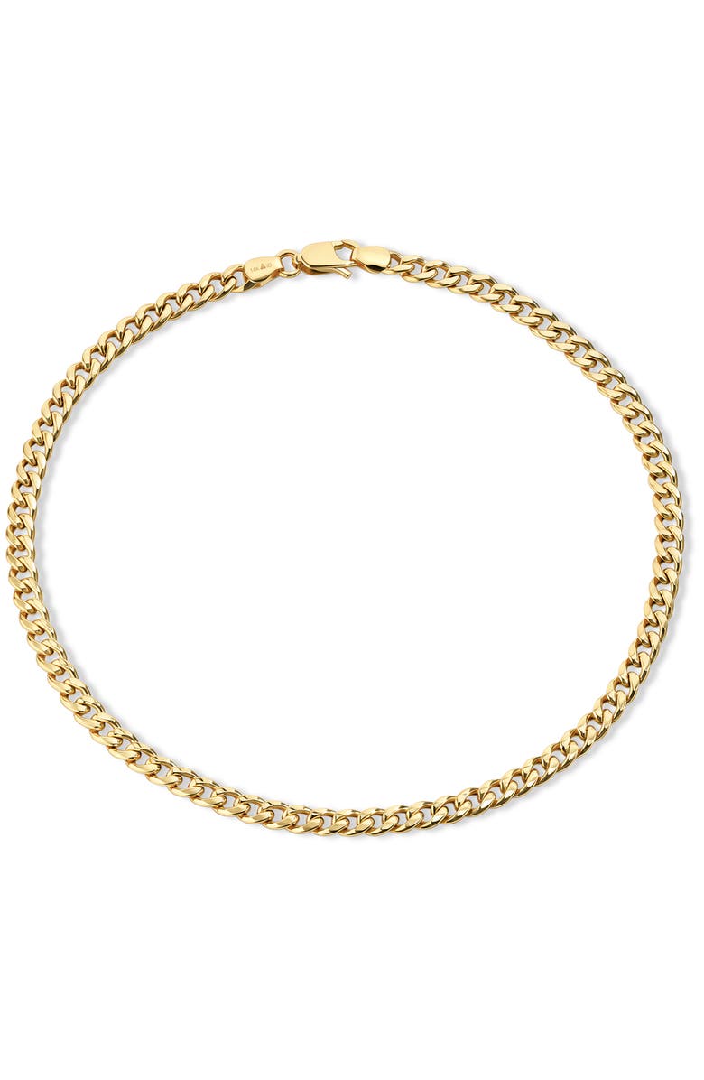 DEVATA Cuban Chain Bracelet in 14K Gold, Main, color, Yellow Gold