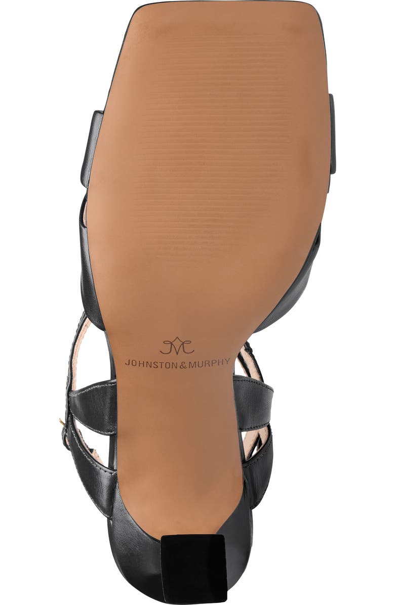 Johnston & Murphy Christine Ankle Strap Sandal, Alternate, color, Black Glove Leather