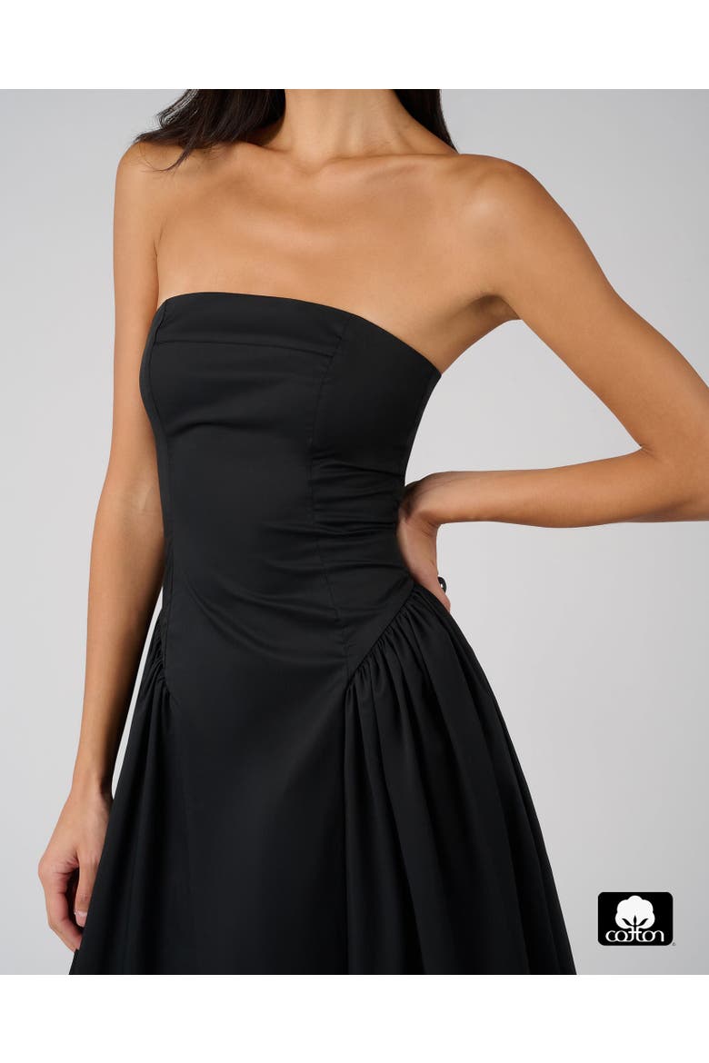 weworewhat corset poplin dress Corset Maxi Dress