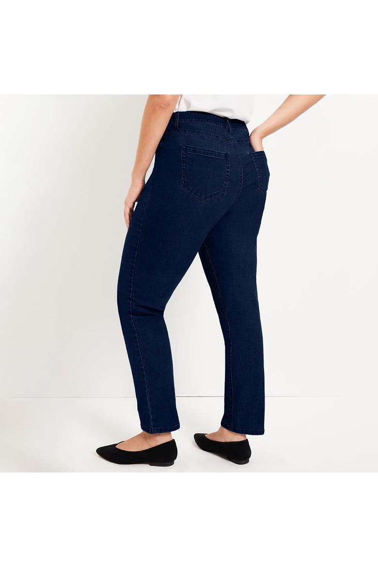 Curvie Fit Straight Leg Jeans, Alternate, color, DARK BLUE