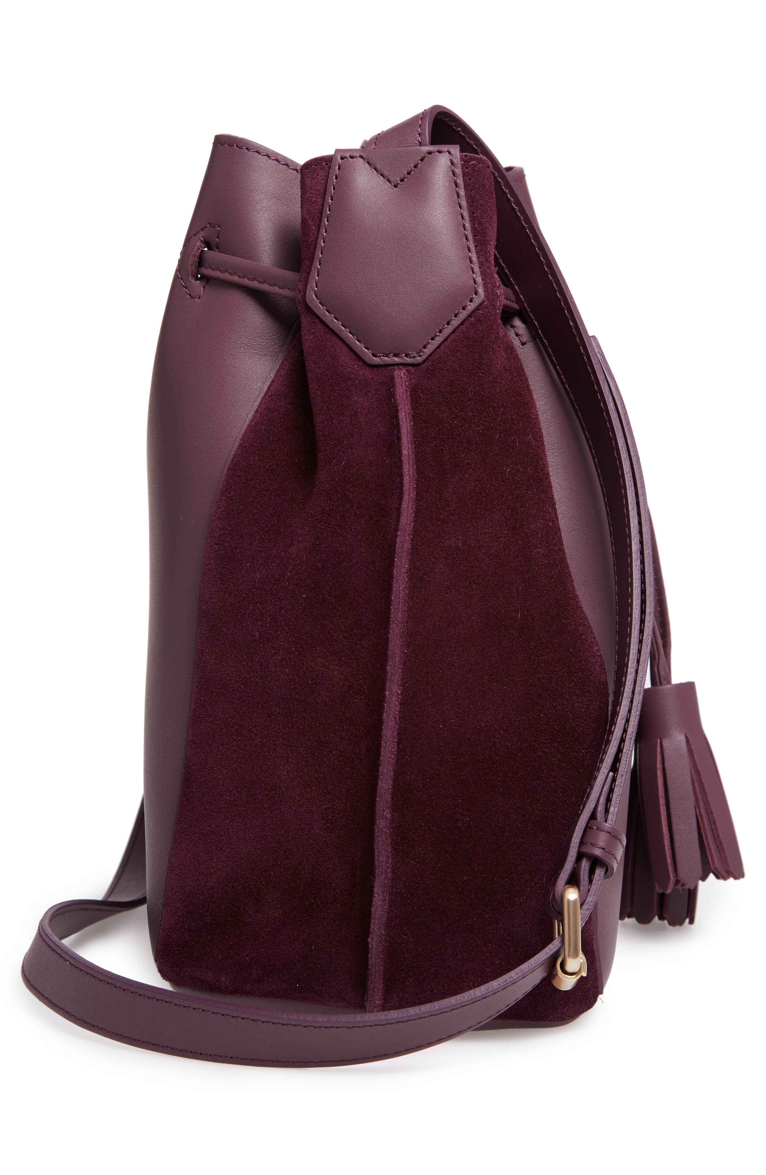 Longchamp Penelope Fantasie Leather Bucket Bag, Alternate, color, 