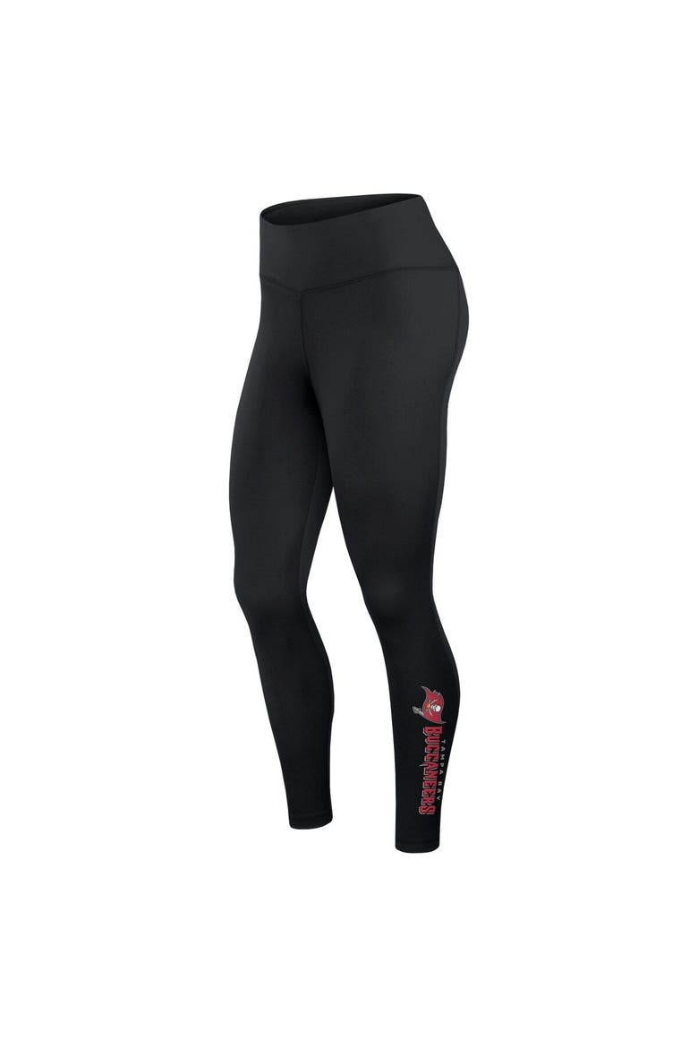 Women's Fanatics Branded Black Tampa Bay Buccaneers Wordmark Stacked Leggings, Alternate, color, Black