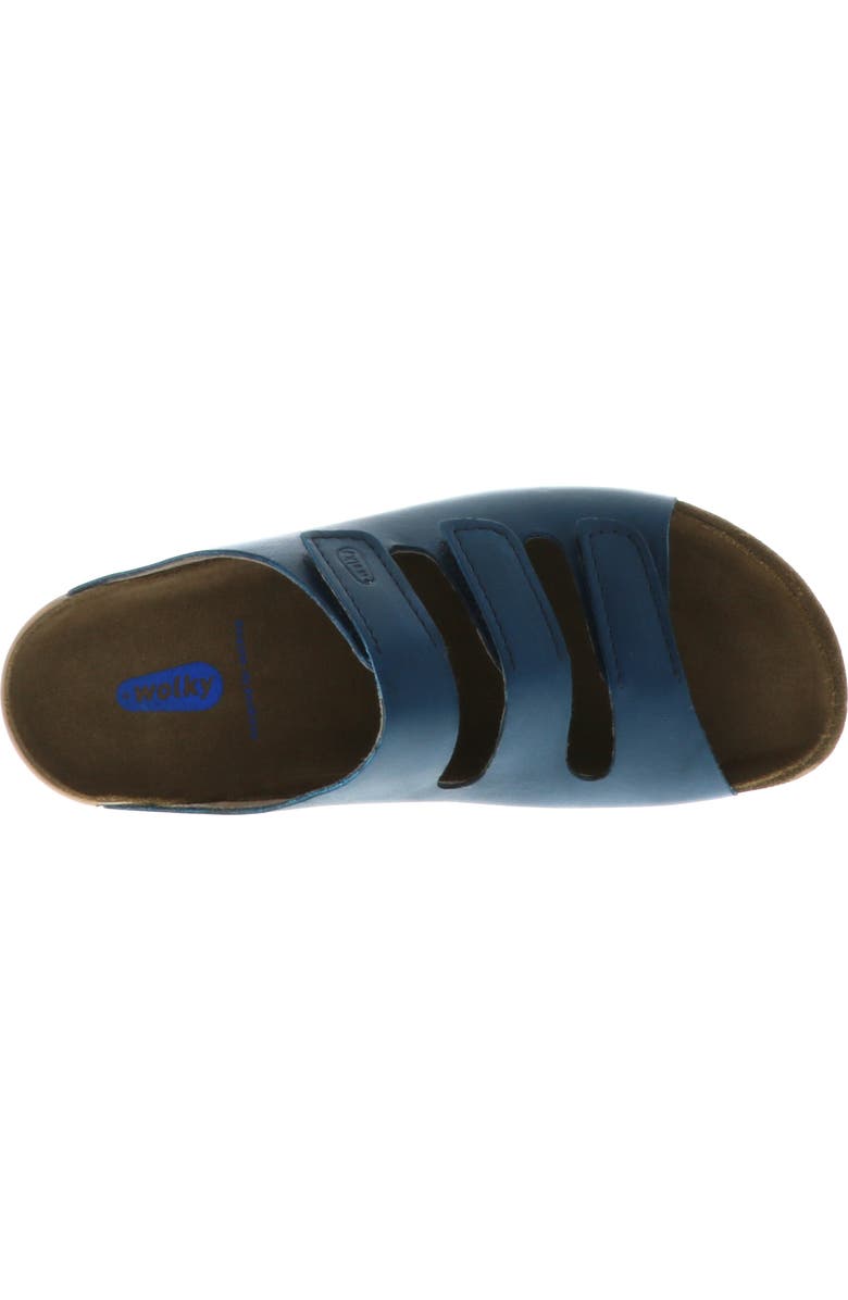 Wolky Nomad Slide Sandal, Alternate, color, Blue Leather