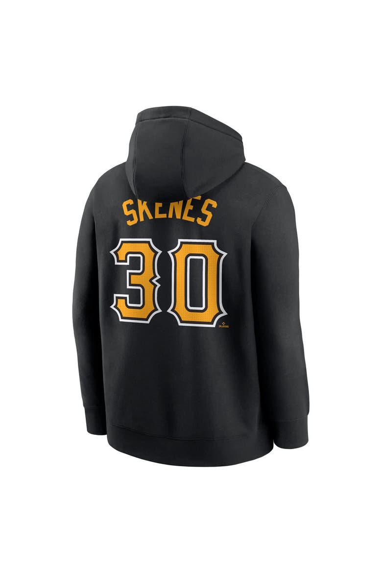 Men's Nike Paul Skenes Black Pittsburgh Pirates Player Name & Number Club Fleece Pullover Hoodie, Alternate, color, Black