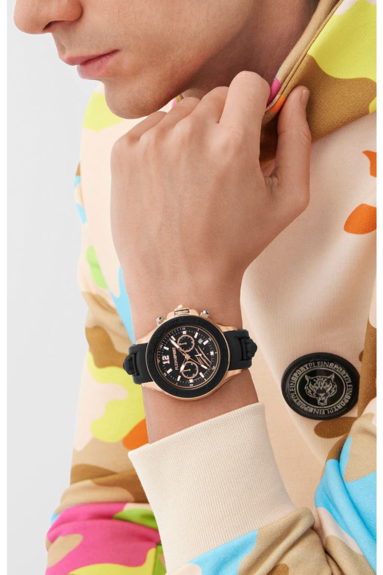 Warrior Tech Watch, Alternate, color, BLACK/ ROSE GOLD