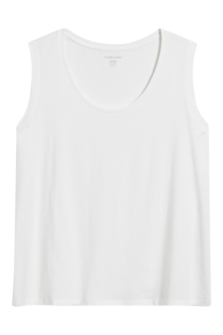 SCOOP NECK TANK TOP, Alternate, color, WHITE