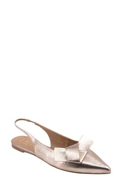 Audrey Pointed Toe Slingback Flat (Women)