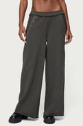 EDIKTED Wrenn Studded Wide Leg Sweatpants
