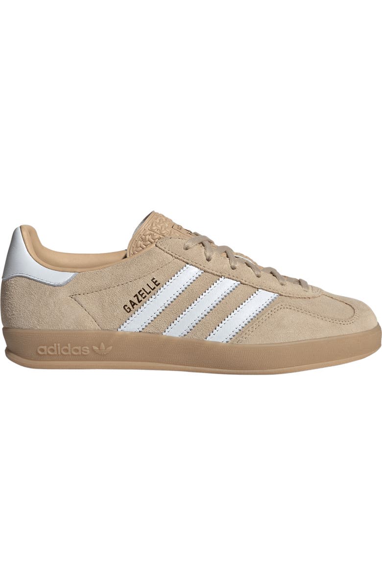 adidas Gazelle Indoor Sneaker, Alternate, color, Magic Beige/ White/ Gum