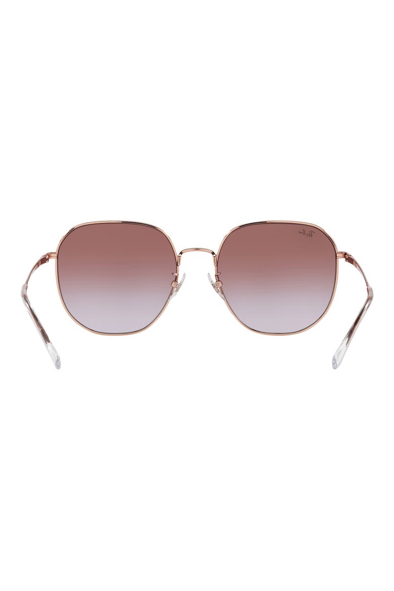 60mm Gradient Round Sunglasses, Alternate, color, ROSE GOLD BLUE GRADIENT VIOLET
