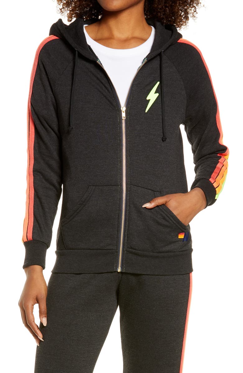 Aviator Nation Classic 4-Stripe Bolt Hoodie, Main, color,