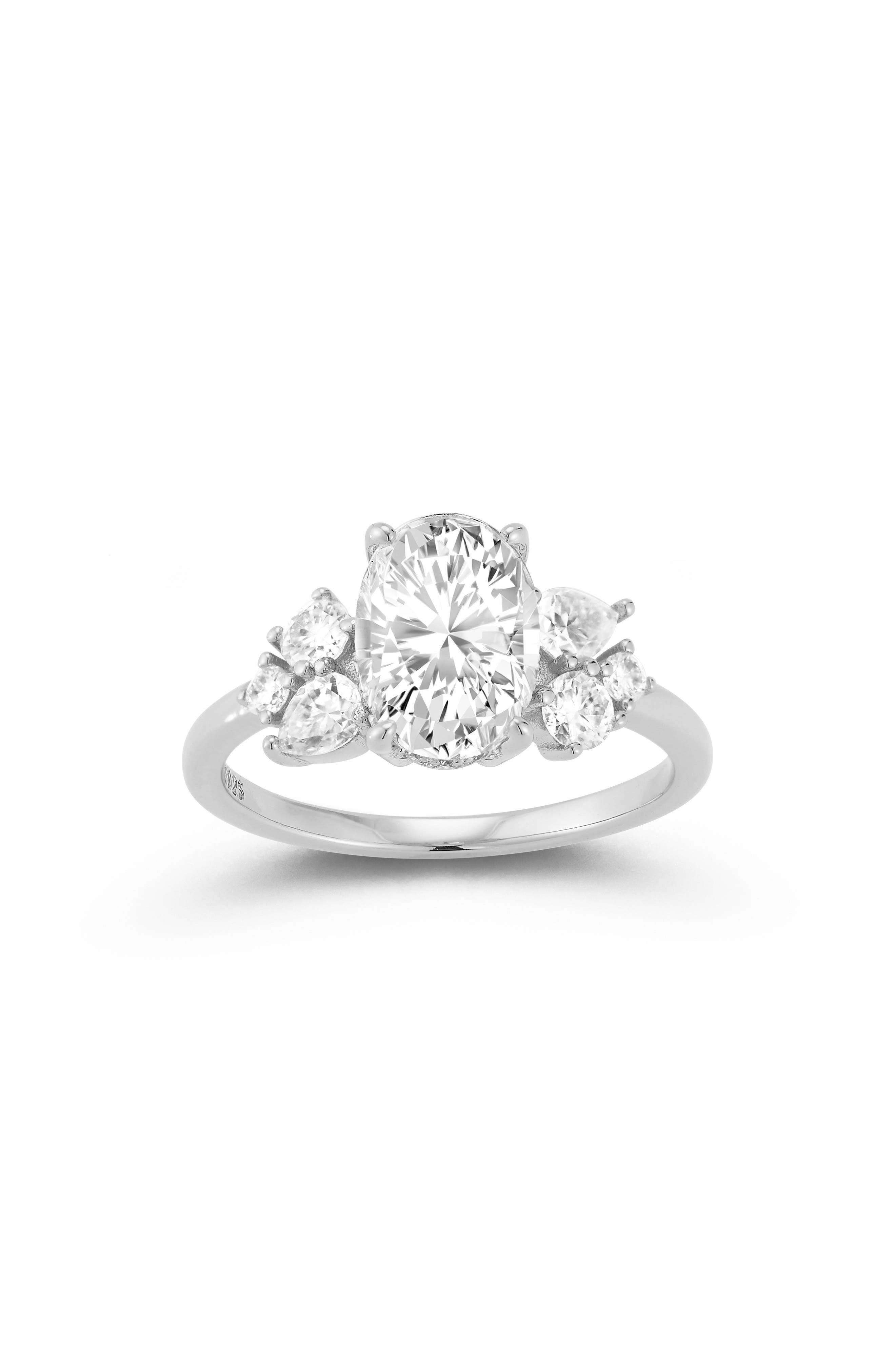 Moissanite Round Ring