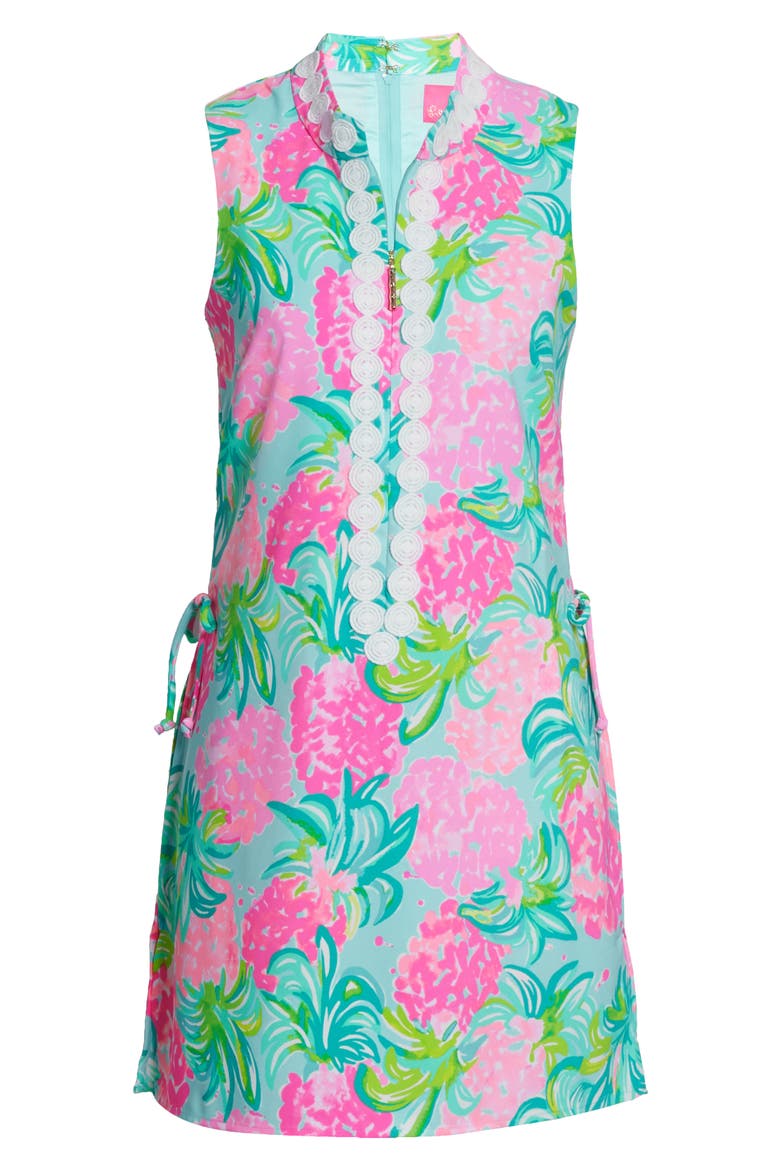 Jonna Pineapple Shake Skort Romper, Alternate, color, BLUE IBIZA PINEAPPLE SHAKE