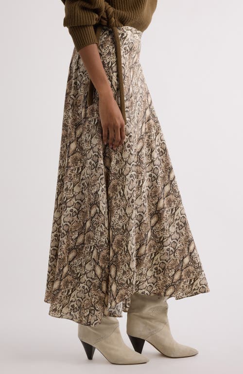 Isabel Marant Sakura Snakeskin-print A-line Maxi Skirt In Natural