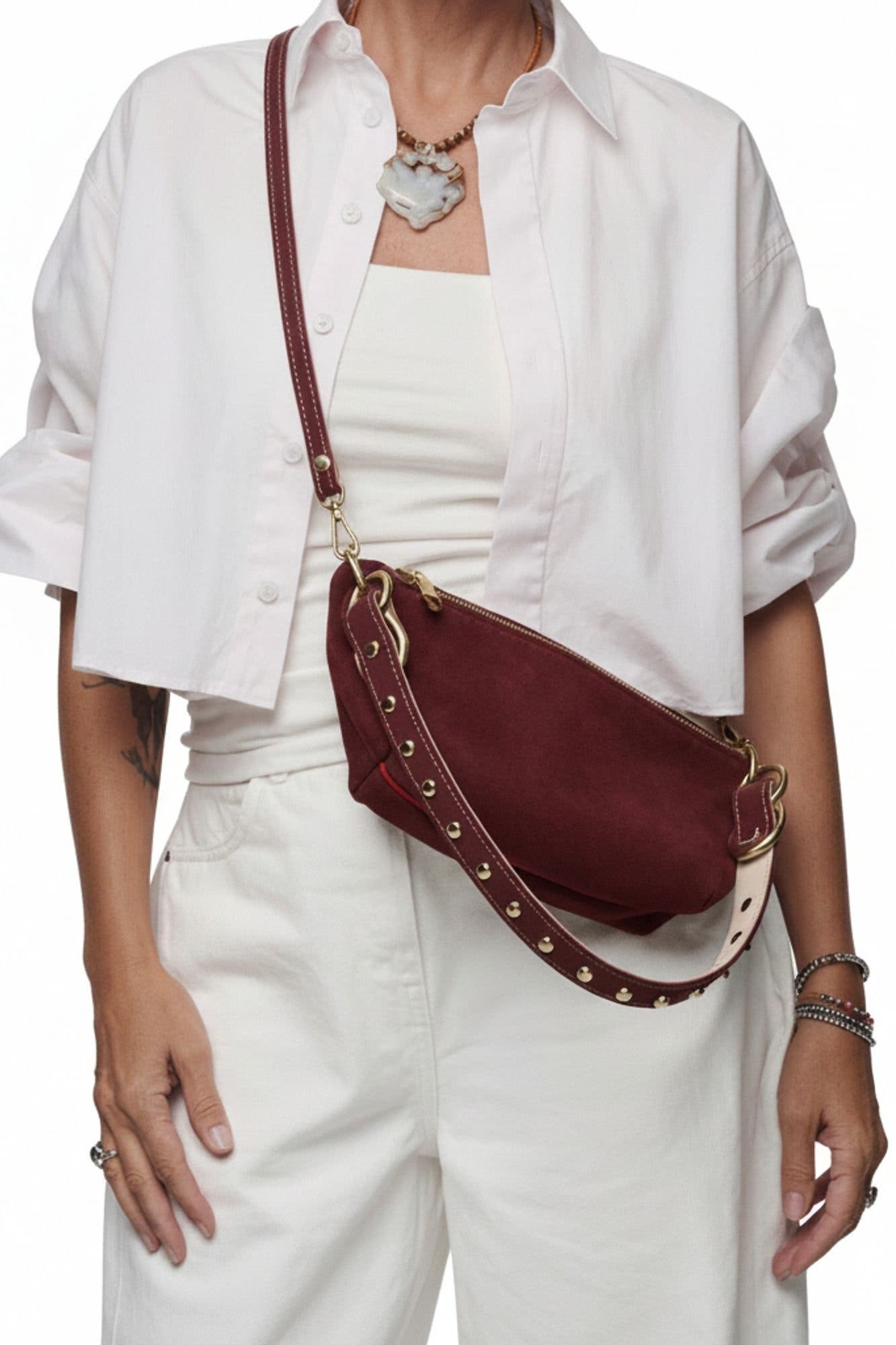 Suede Baby Blair, Alternate, color, Burgundy