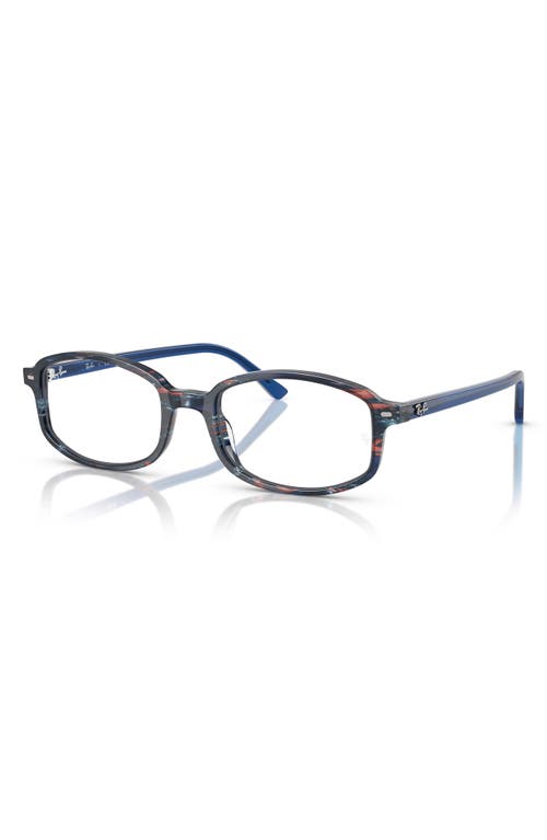 Ray Ban Ray-ban 54mm Irregular Optical Glasses In Rose Gold Black
