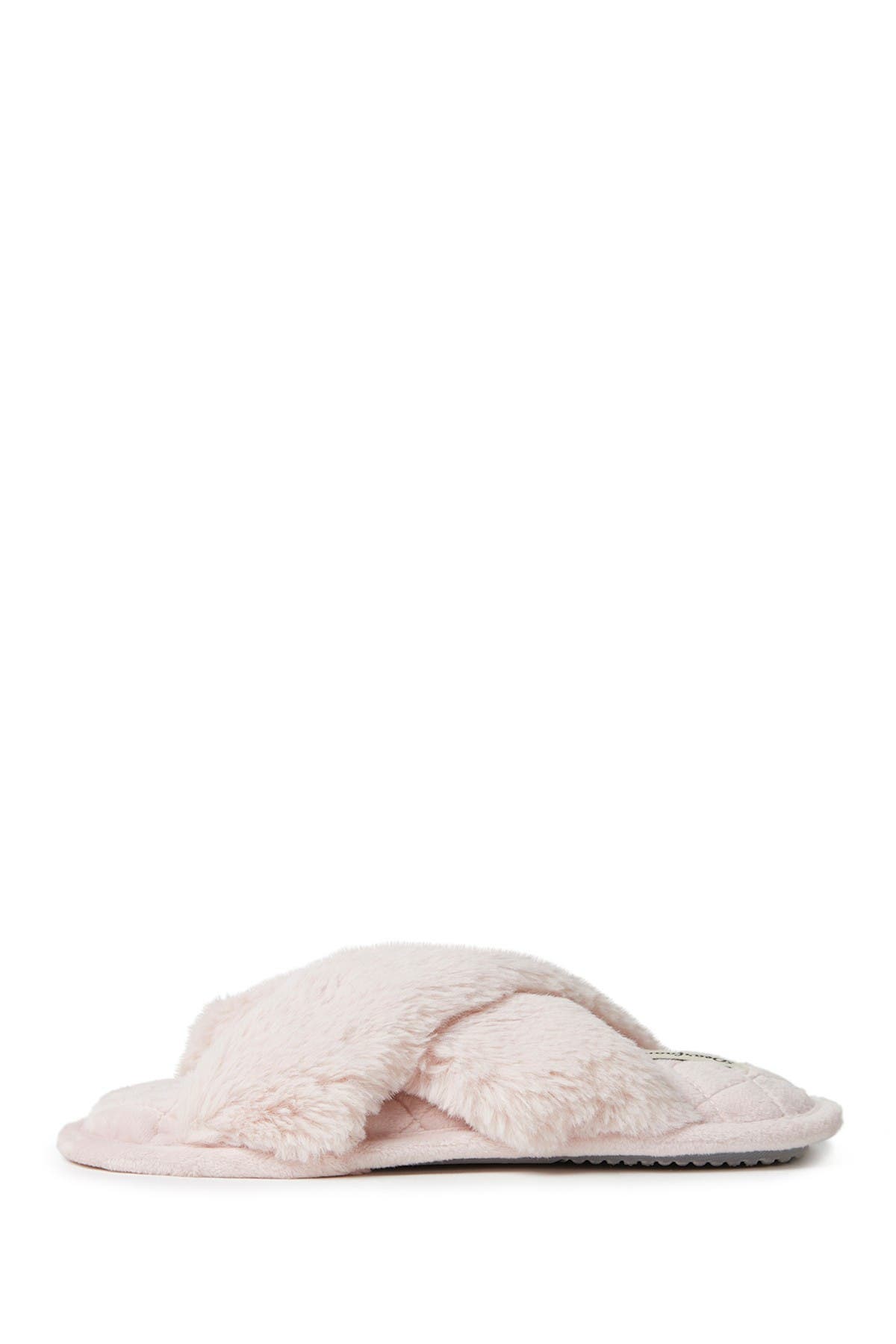 Jessica Faux Fur Crossband Slipper, Alternate, color, DUSTY PINK