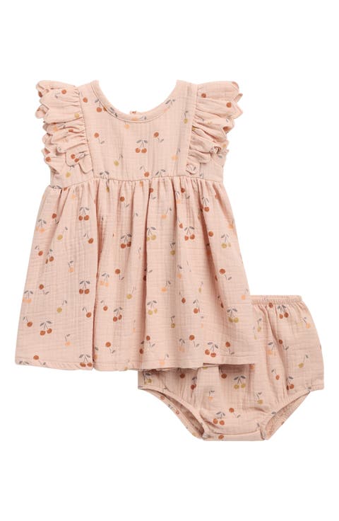 Alina Cotton Gauze Dress & Bloomers Set (Baby)