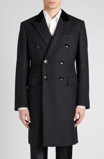 コート Tom Ford Double-Breasted Coat TOM FORD Double Breasted Herringbone Wool & Cashmere Coat