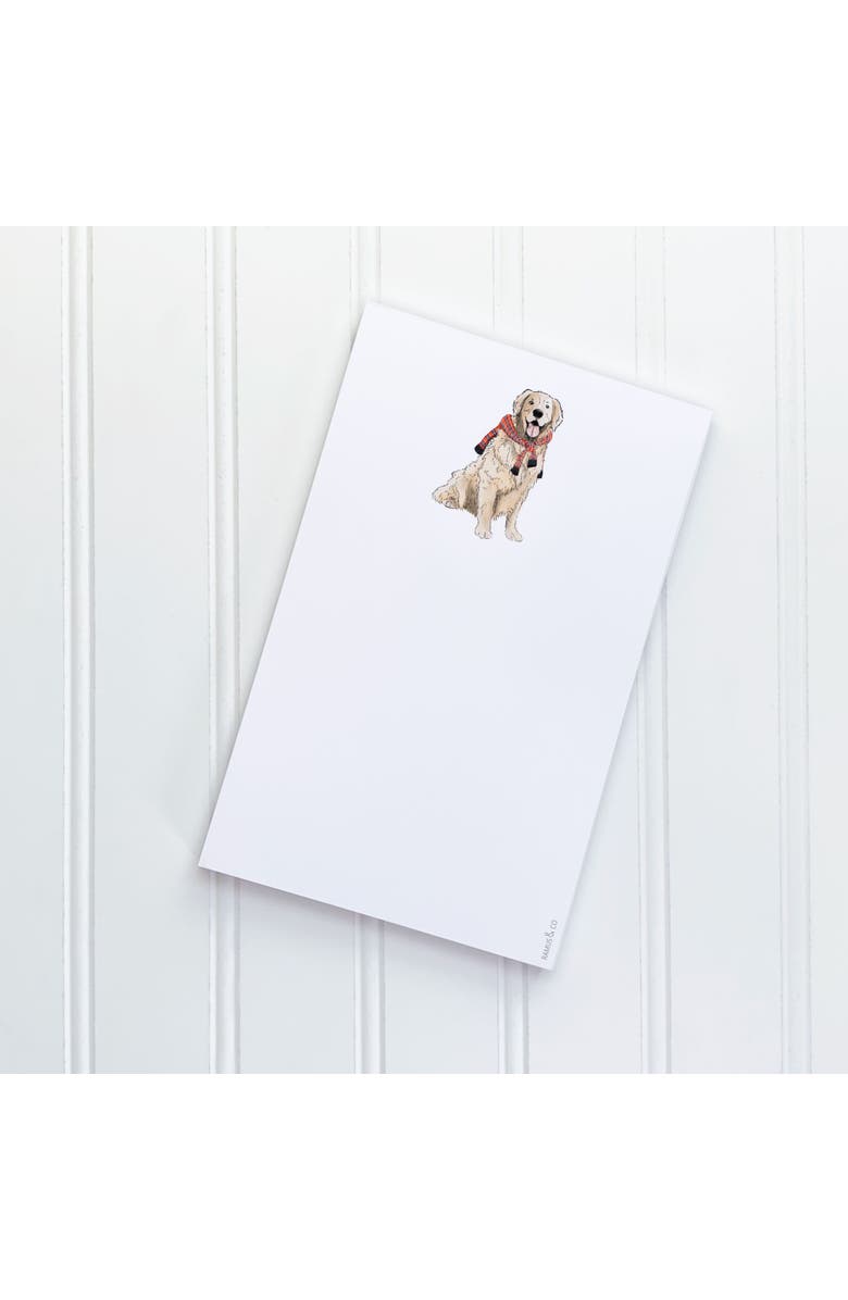 Ramus & Co Preppy Retriever 5" x 8" Winter Notepad, Main, color, Multi-Pack