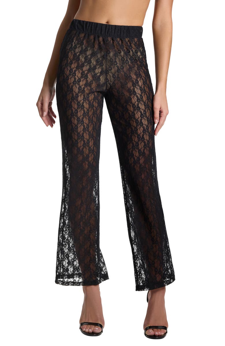 Hanky Panky Alina Sheer Lace Tap Pants, Alternate, color,