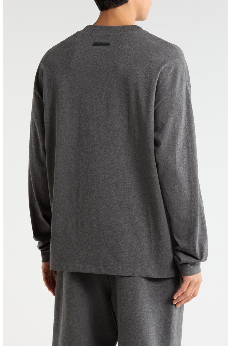 Classic Fit Embroidered Logo Long Sleeve T-Shirt, Alternate, color, CHARCOAL HEATHER