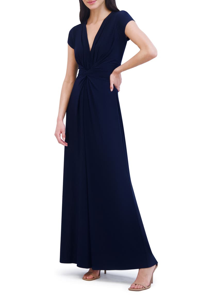 Twist Front Jersey Jumpsuit, Alternate, color, NAVY