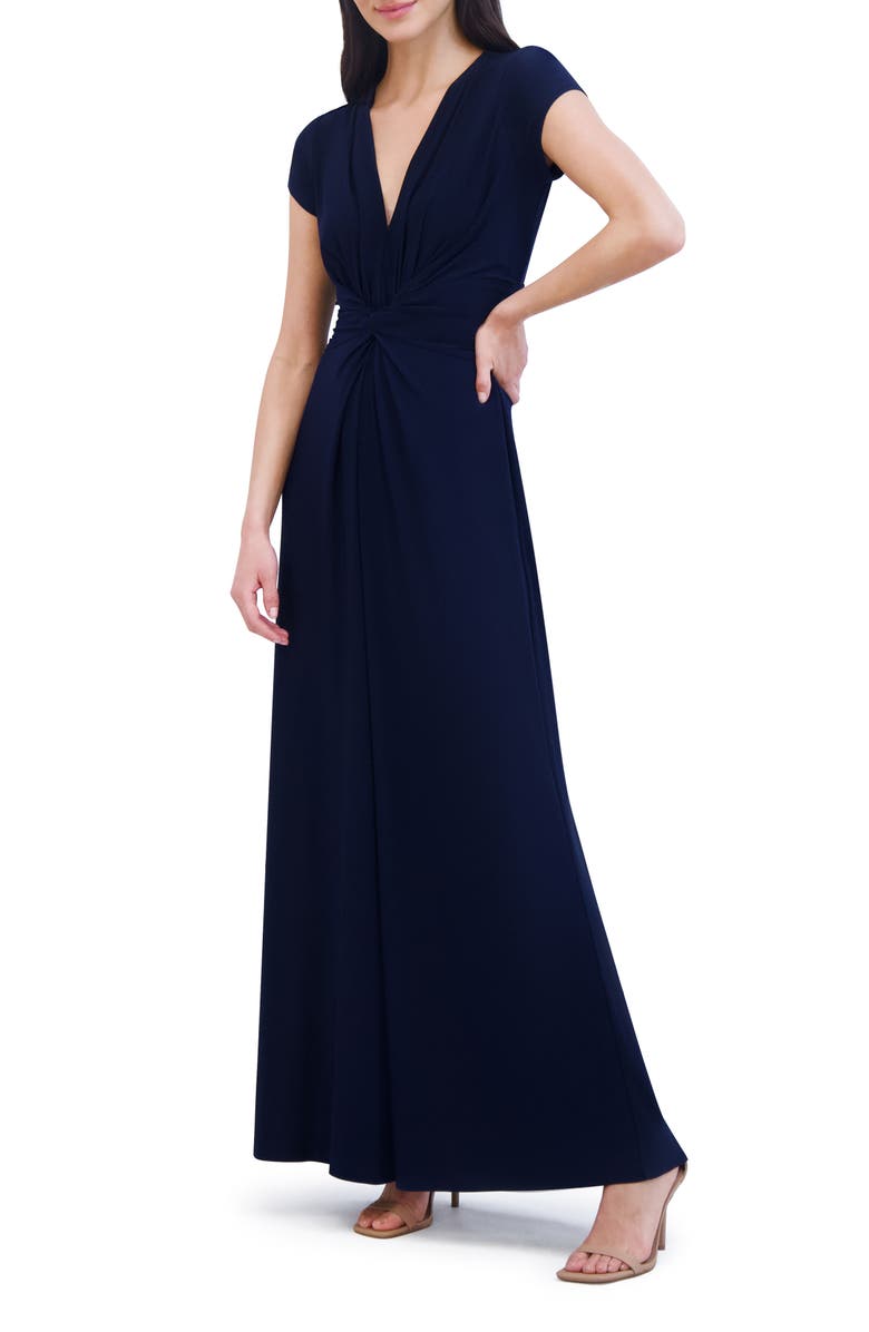 Vince Camuto Twist Front Jersey Jumpsuit, Alternate, color, Navy