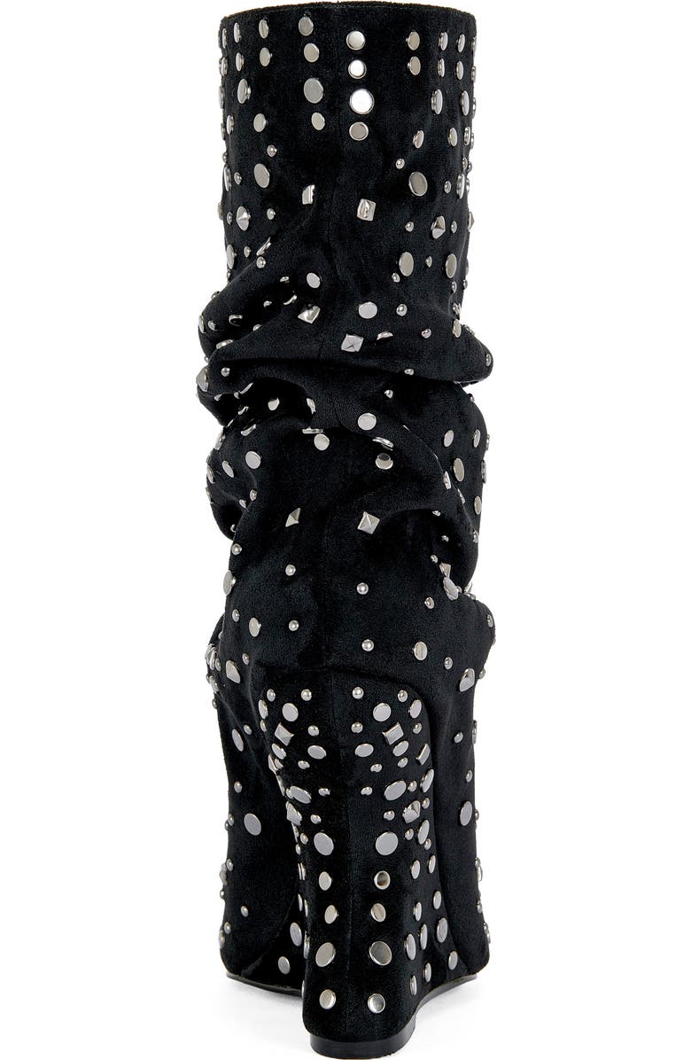 AZALEA WANG Naomani Studded Wedge Bootie, Alternate, color, Denim