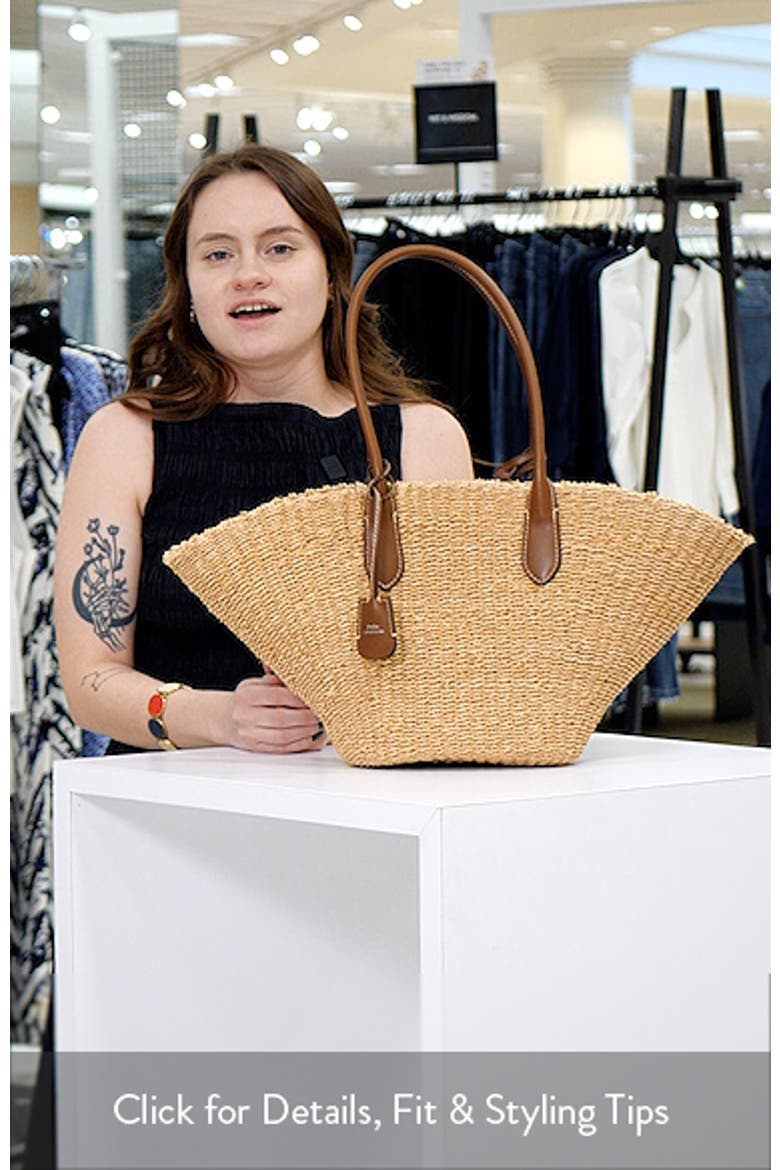 Bellport Raffia Basket Tote video