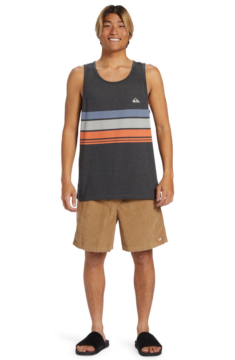 Quiksilver General Stripe Tank, Alternate, color, Charcoal Heather