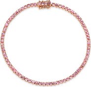 Anita Ko 18k Gold Pink Sapphire Tennis Bracelet