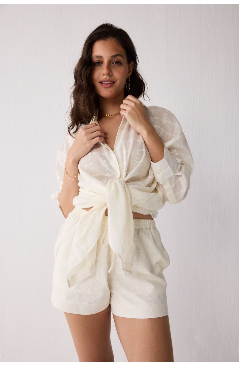 Reistor Regular fit Shorts in Textured Cotton, Main, color, Textured Checks