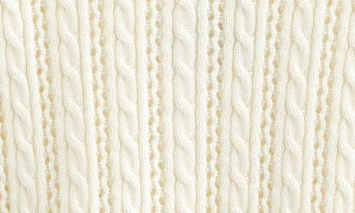 Nordstrom Kids' Cable Stitch Cardigan & Sweater Tank Set In White