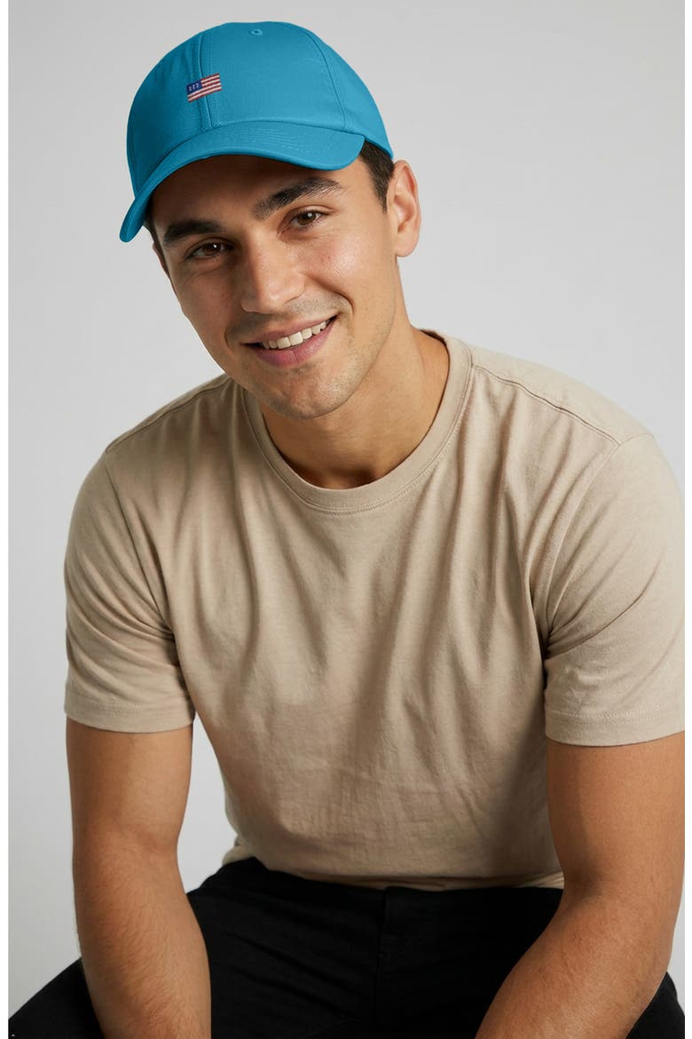 Lil USA Flag Dad Cap, Alternate, color, Royal Blue