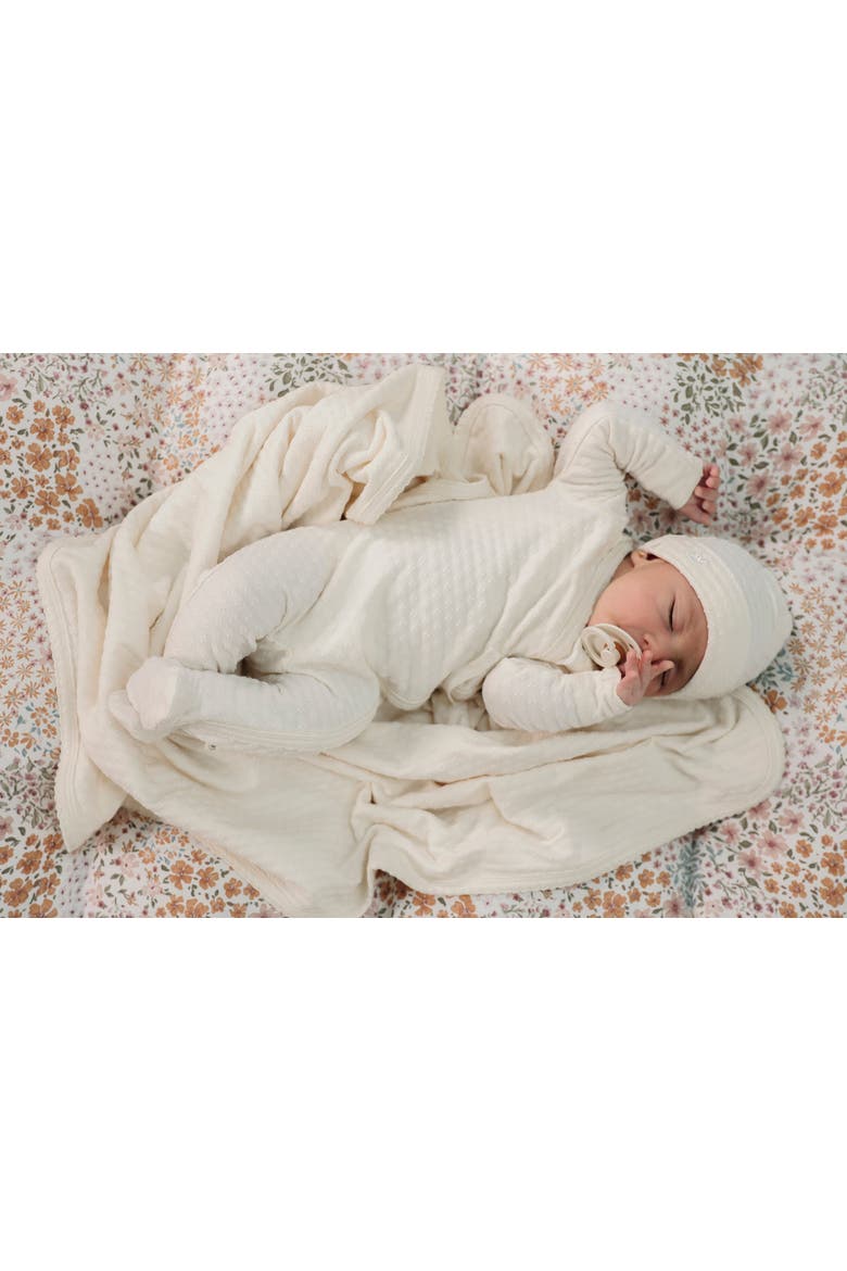 Girl Embossed Diamond Blanket, Alternate, color, Off White