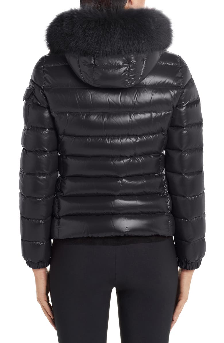 Moncler Badyfur Quilted Down Puffer Jacket with Removable Genuine Fox Fur Trim, Alternate, color, 