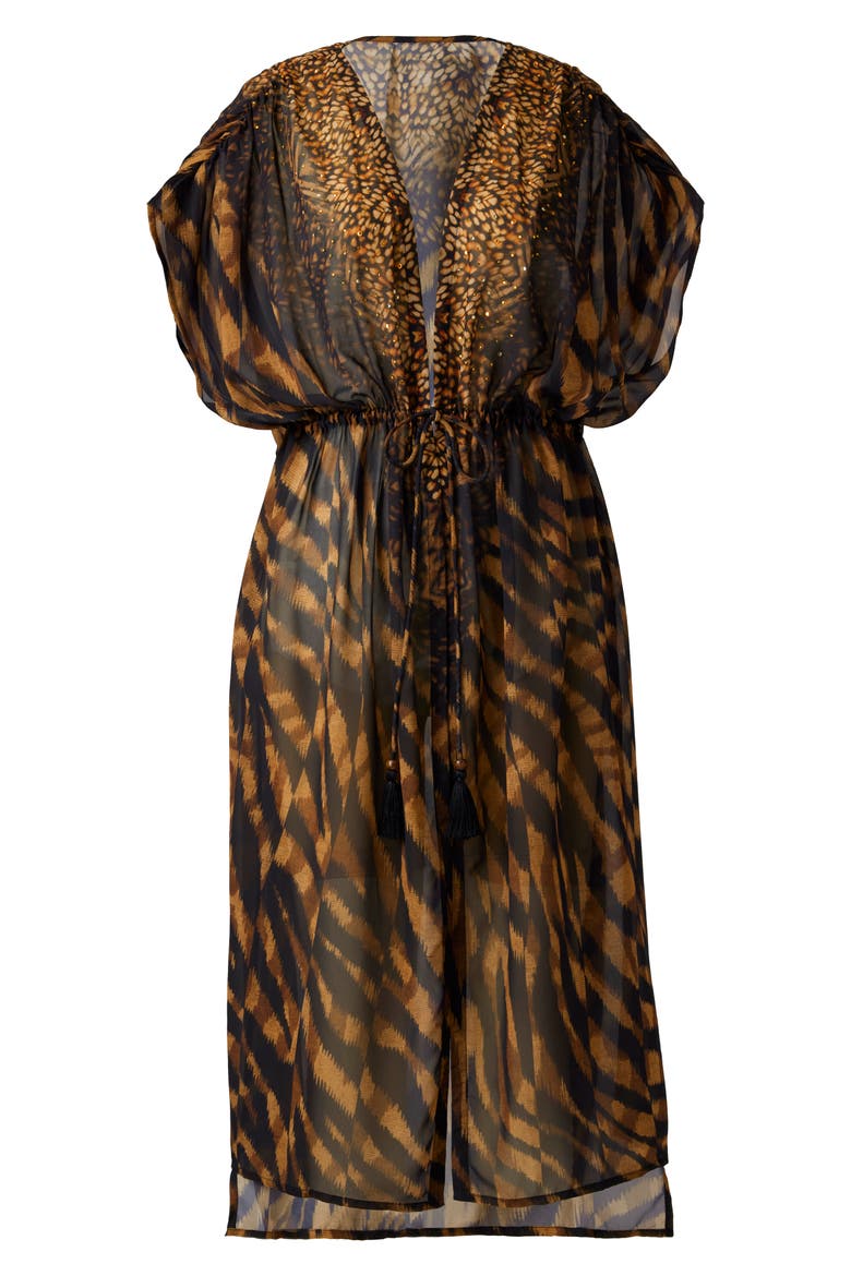 Raya de Safari Cover-Up, Alternate, color, BLACK/BROWN