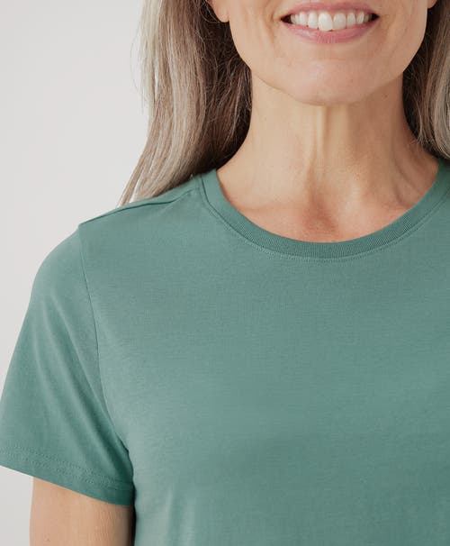 Pact Organic Cotton Softspun Crew Neck Tee In Green