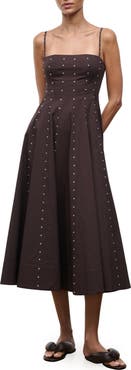STAUD Wylie Stud Sleeveless Maxi Dress