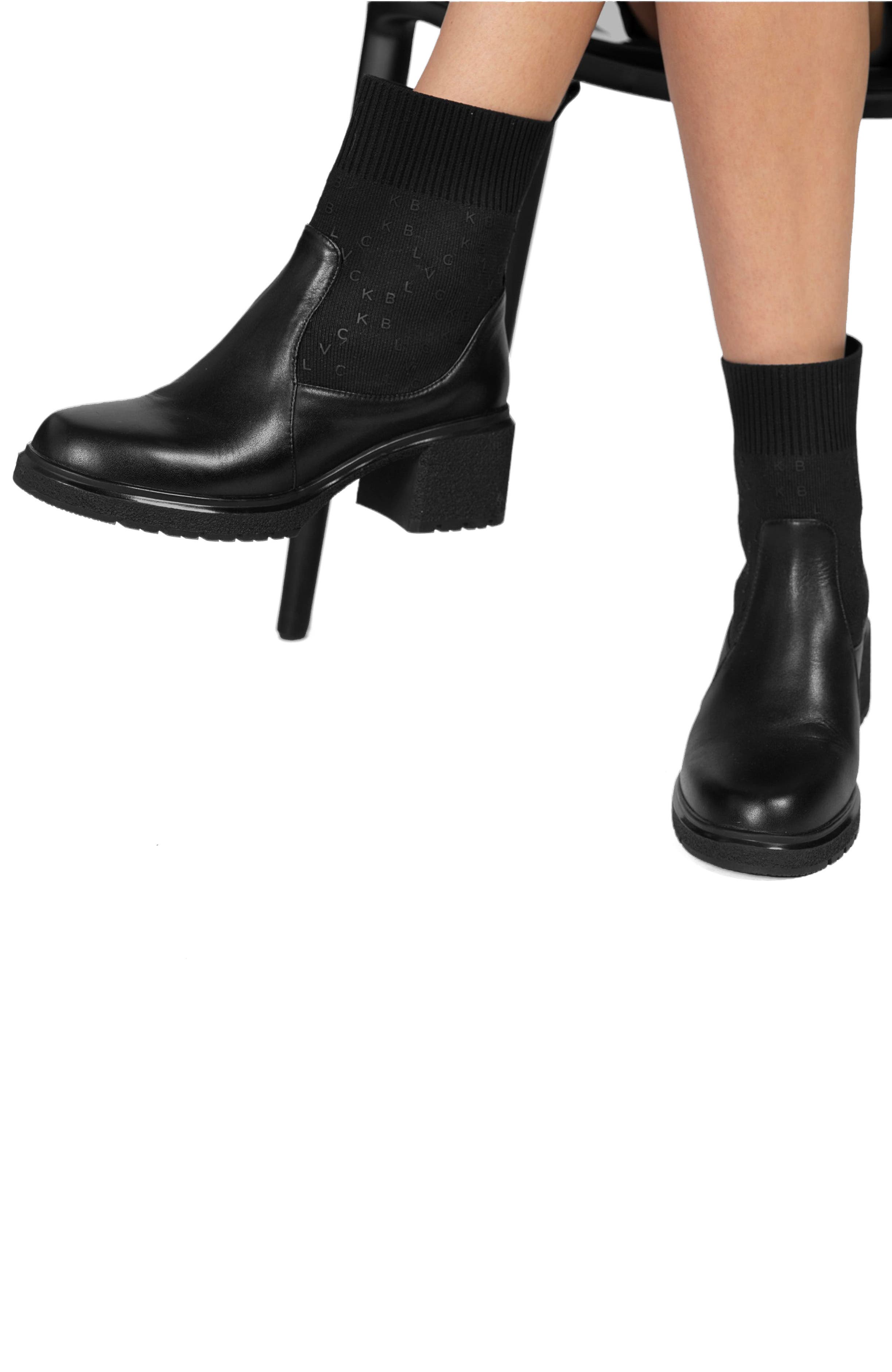 Blvck Monogram Ankle Boots, Alternate, color, Black