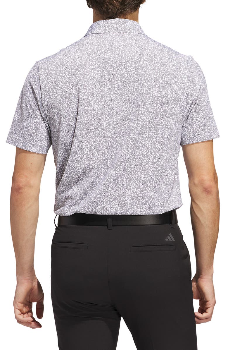 adidas Golf Ultimate Bunker Print Performance Polo, Alternate, color, White/ Black