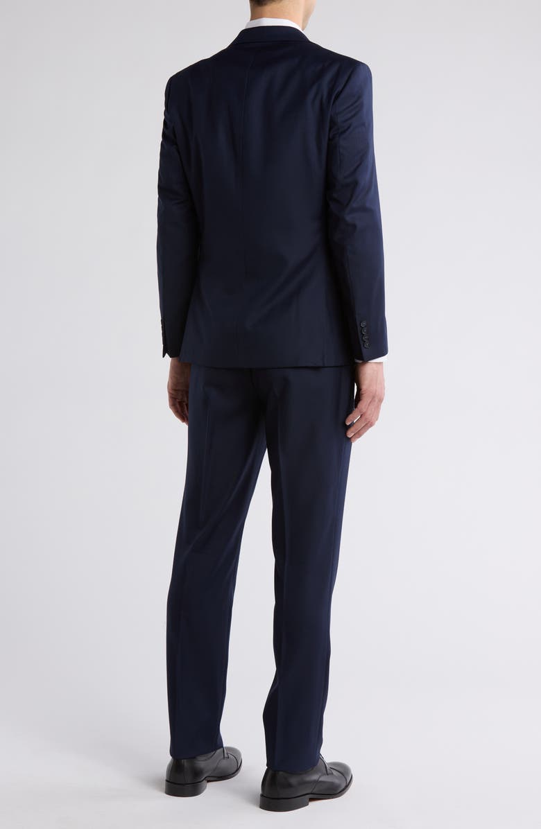Calvin Klein Solid Two-Button Notched Lapel Slim Fit Suit, Alternate, color, Navy