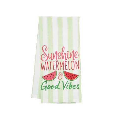 Watermelon & Good Vibes Cotton Kitchen Towel