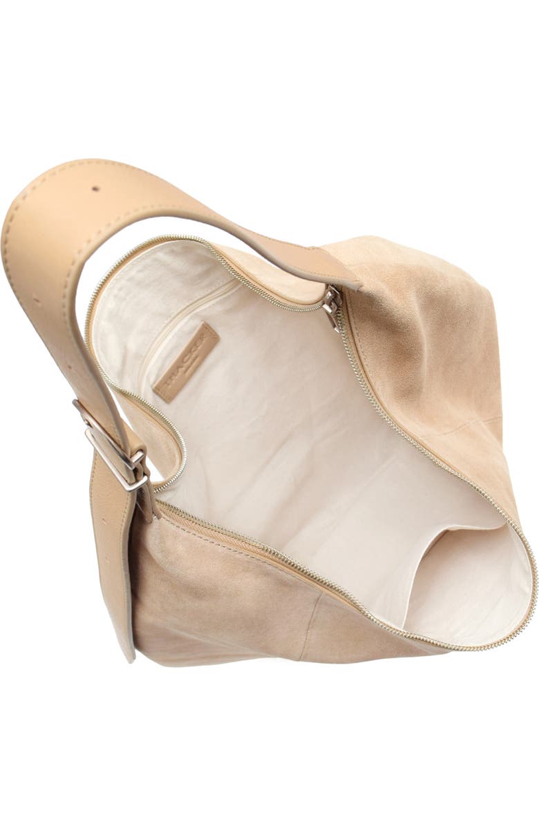 Thacker Oversize Wyatt Suede Hobo Bag, Alternate, color, Nutmeg